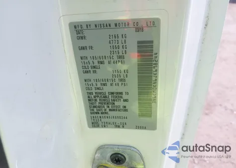 2018 Nissan Nv200 Sv из США, поврежденный, VIN 3N6CM0KN6JK698244